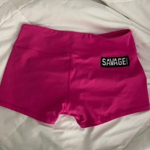 Hot Pink Savage Barbell Shorts
